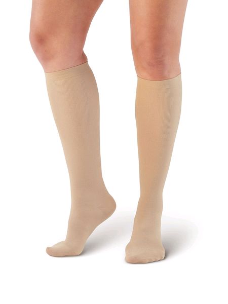 Pebble UK Ladies Opaque Support Socks Tan
