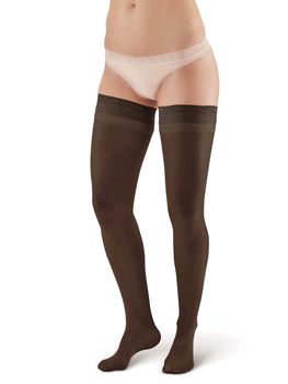 Pebble UK Sheer Mild Support Thigh Highs (Pebble UK Sheer Mild Support Thigh Highs Black)