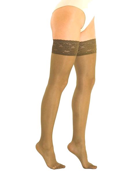 Solidea Marilyn 140 Sheer Support Thigh Highs Camel