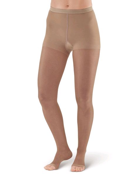 Pebble UK Open Toe Sheer Support Tights Nude
