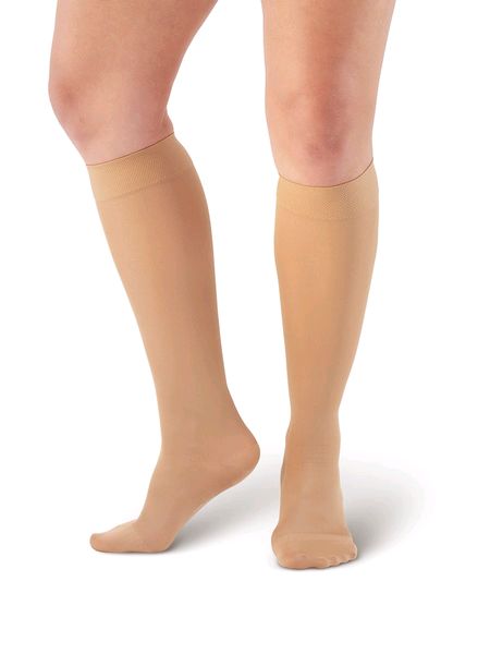 Pebble UK Microfibre Opaque Support Knee Highs Sand
