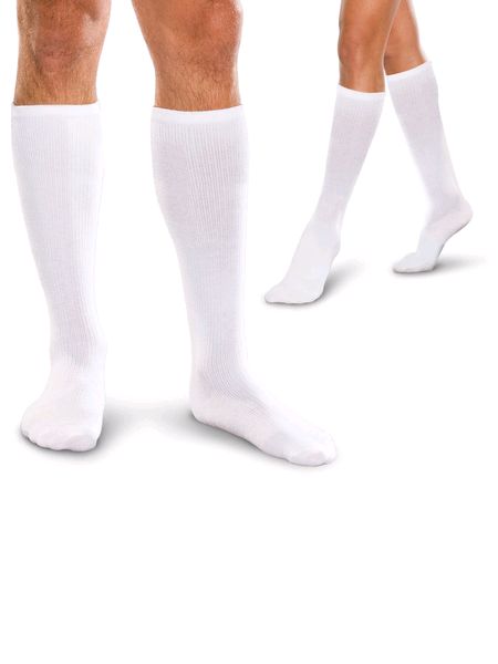 Therafirm Core Spun Unisex Support Socks White