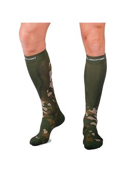 Zero Point Intense Compression Socks (Zero Point Intense Compression Socks Green Camo)
