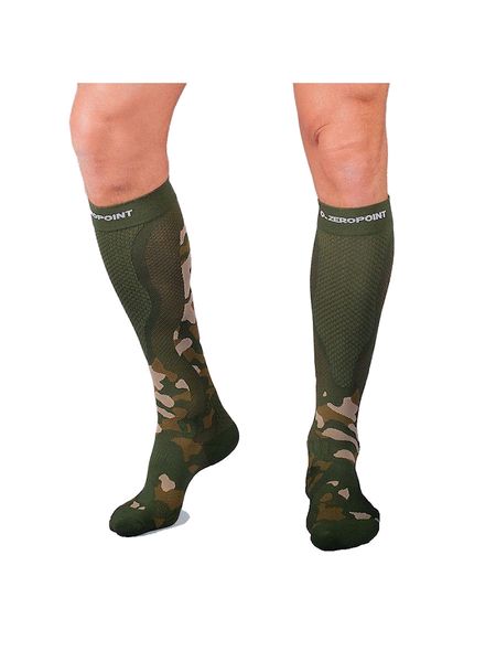 Zero Point Intense Compression Socks Green Camo