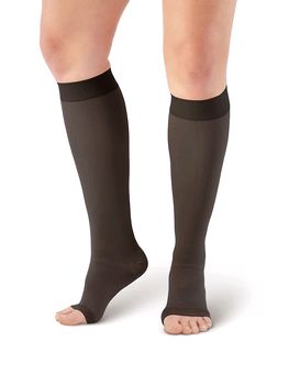 Pebble UK Medical Weight Toeless Compression Socks (Pebble UK Medical Weight Toeless Compression Socks Black)