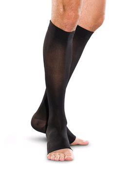 Therafirm Toeless Compression Knee Highs For Men And Women (Therafirm Toeless Compression Knee Highs For Men And Women Black)