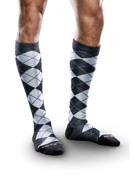 Therafirm Core Spun Patterned Support Socks (Therafirm Core Spun Patterned Support Socks Slate Argyle)