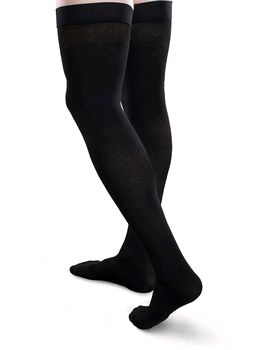 Therafirm Core Spun Support Thigh High Socks (Core Spun Thigh High Socks Black)