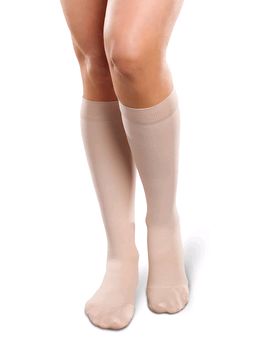 Therafirm Ease Sheer Support Knee Highs or Flight Socks (Ease Sheer Support Knee Highs Natural)