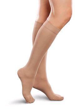 Therafirm Ease Sheer Support Knee Highs or Flight Socks (Ease Sheer Support Knee Highs Sand)