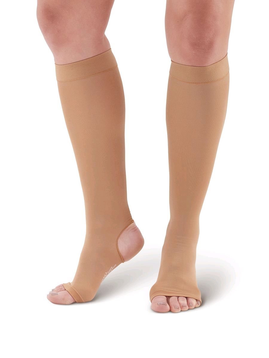 15-21mmHg Compression Pantyhose Open Toe Thigh Compression Stockings Men Women  Level 2 Over Knee Compression Socks