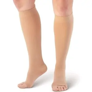 Medical Weight Open Toe Short Length Compression Socks