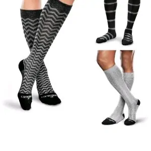 Core Spun Patterned Support Socks